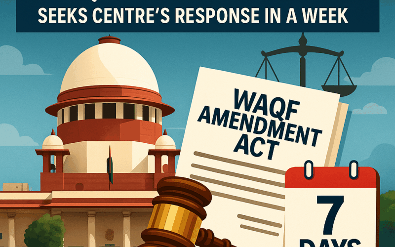 Supreme Court Seeks Centre’s Response in a Week on Waqf Amendment Act