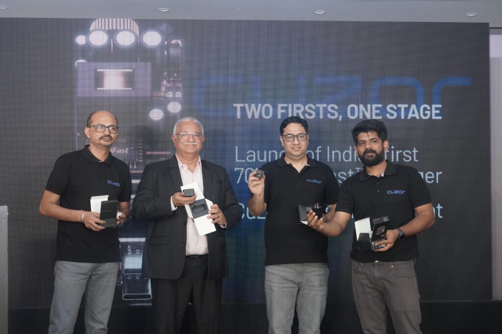 Cuzor Raises ₹5 Crore from Kaynes MD Ramesh Kannan, Launches India’s First 70W GaNSense Charger